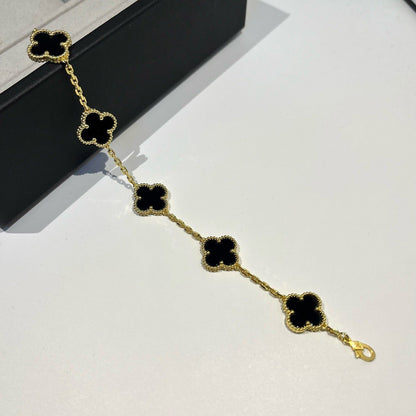[⭐Novea] CLOVER 5 MOTIF ONYXS BRACELET COLLECTION