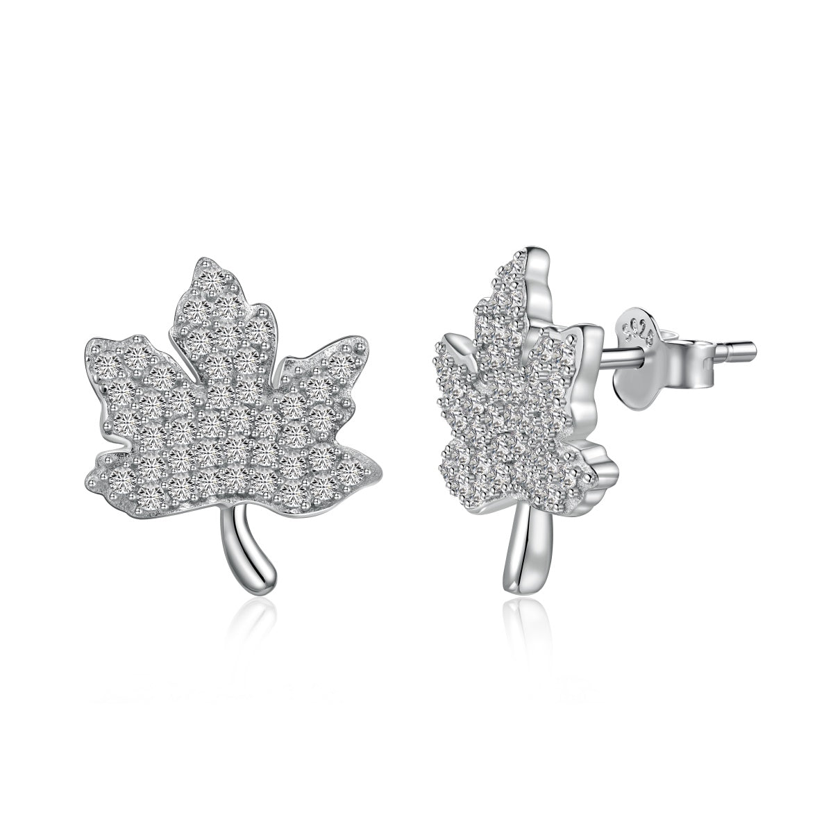 [Lucky Jewelry]Exquisite Maple Leaf Design Earrings