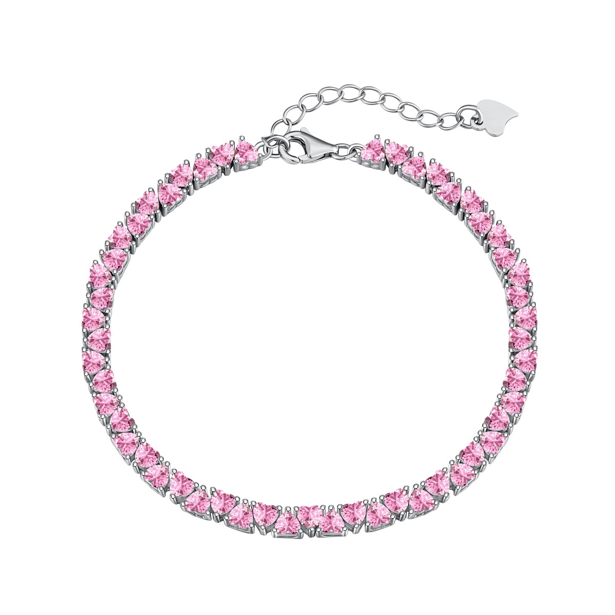 [Lucky Jewelry]Dazzling Romantic Heart Shape Lover Bracelet