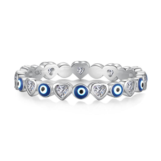 [Lucky Jewelry]Radiant Colorful Round Shape Daily Ring
