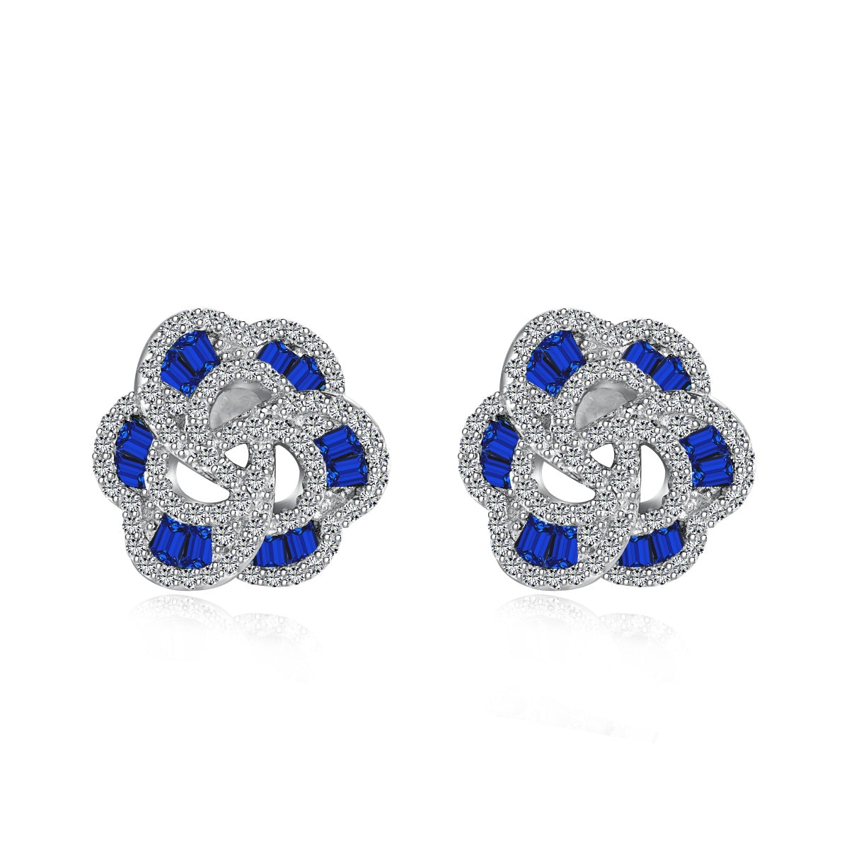 [Lucky Jewelry]Exquisite Flower Shape Daily Earrings