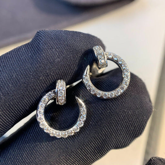 [⭐Novea]JUSTE EARRINGS SILVER DIAMONDS