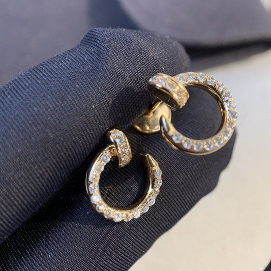 [⭐Novea]JUSTE EARRINGS GOLD DIAMONDS