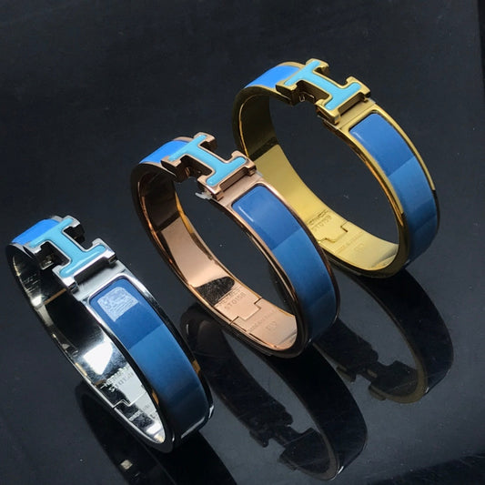 [⭐Novea]H BRACELET BLUE RAINBOW CERAMIC