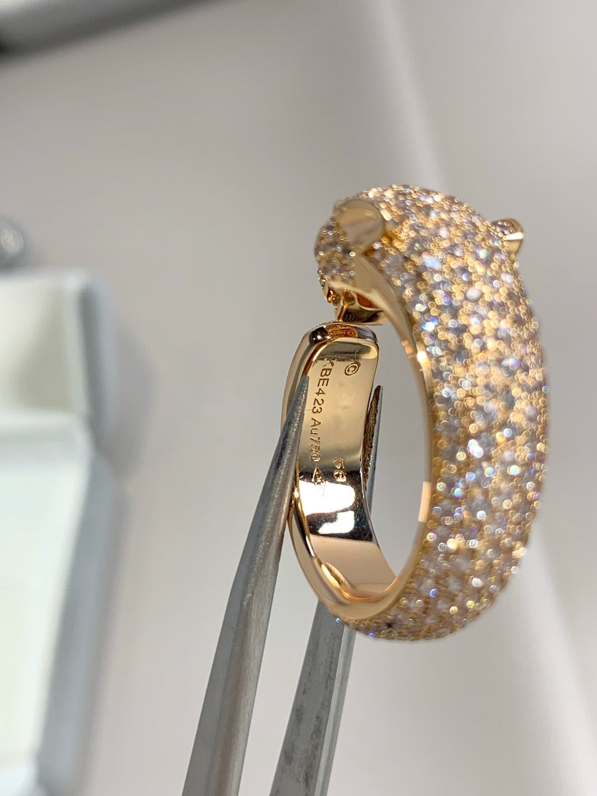 [⭐Novea]PANTHERE PINK GOLD DIAMOND RING