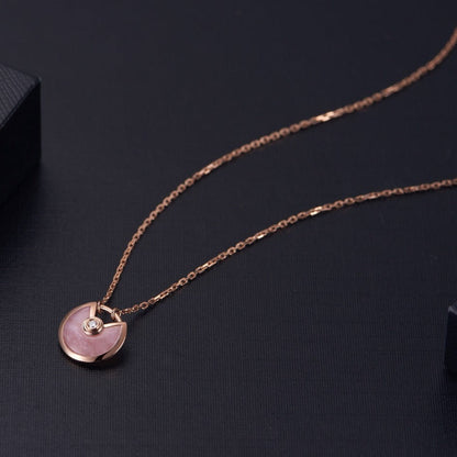 [⭐Novea]AMULETTE ROSE GOLD PINK MOP NECKLACE