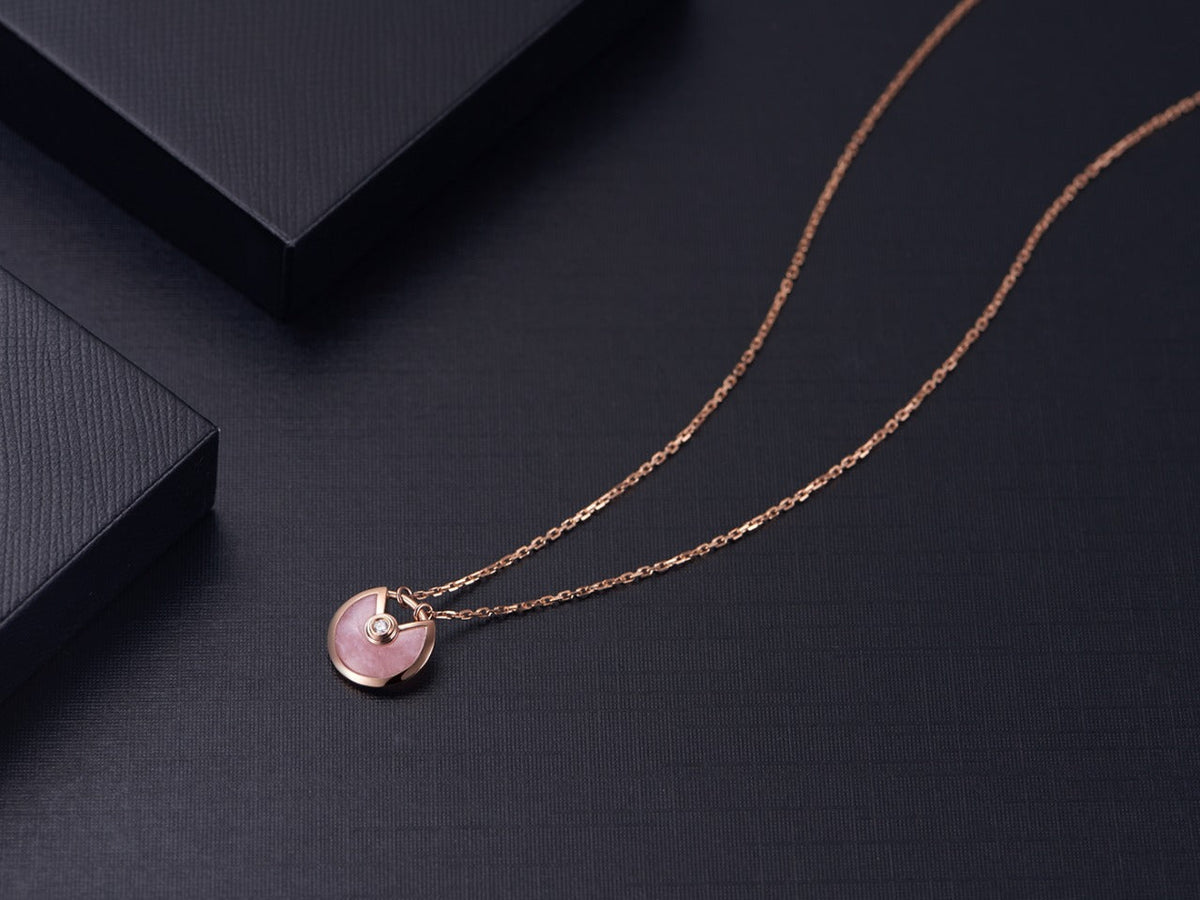 [⭐Novea]AMULETTE ROSE GOLD PINK MOP NECKLACE