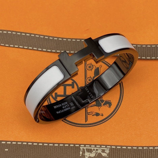 [⭐Novea]H BRACELET 12MM BLACK WHITE CERAMIC