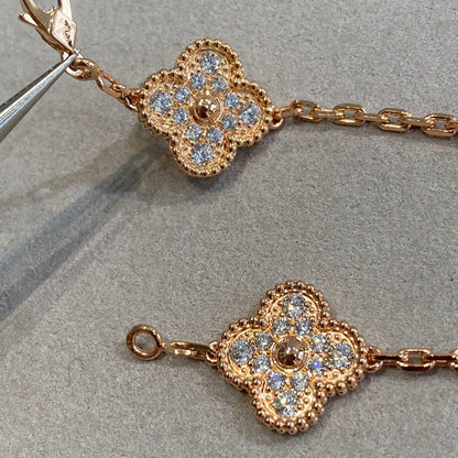 [⭐Novea] CLOVER 5 MOTIF FULL DIAMOND BRACELET COLLECTION