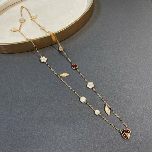 [⭐Novea]LUCKY SPRING 15 MOTIFS GOLD NECKLACE