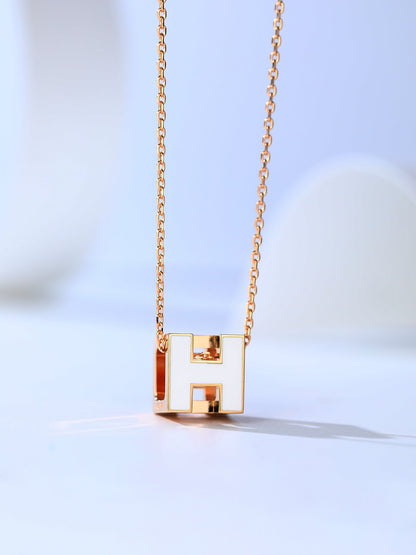 [⭐Novea]H CAGE PINK GOLD NECKLACE