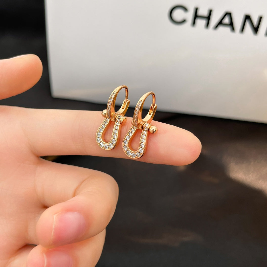 [⭐Novea]FORCE 10 FULL DIAMOND DROP EARRINGS MEDIUM MODEL