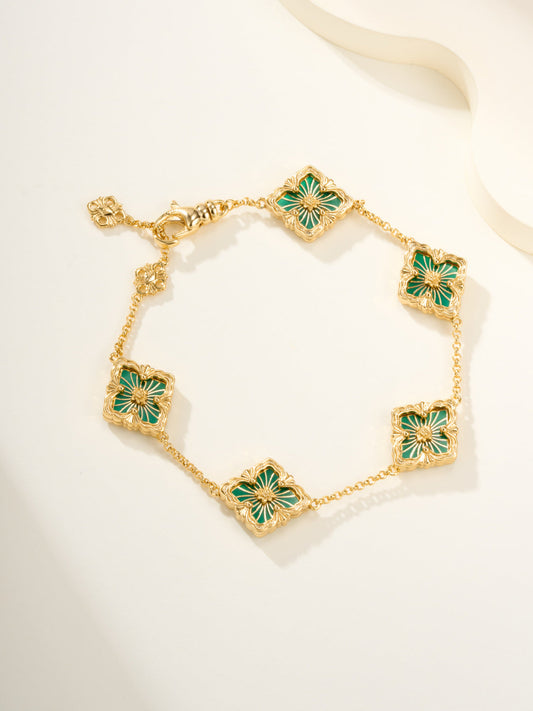 [⭐Novea]B.C.L ENAMELED Five-Flower Bracelet（Various Colors)