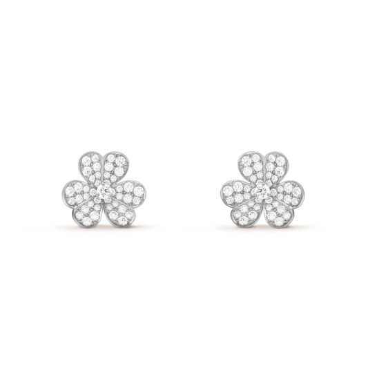 [⭐Novea]CLOVER COMOS DIAMOND EARRINGS SILVER