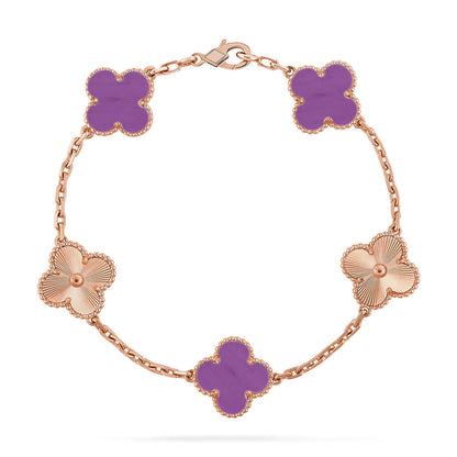 [⭐Novea] CLOVER 5 MOTIF VIOLET BRACELET COLLECTION