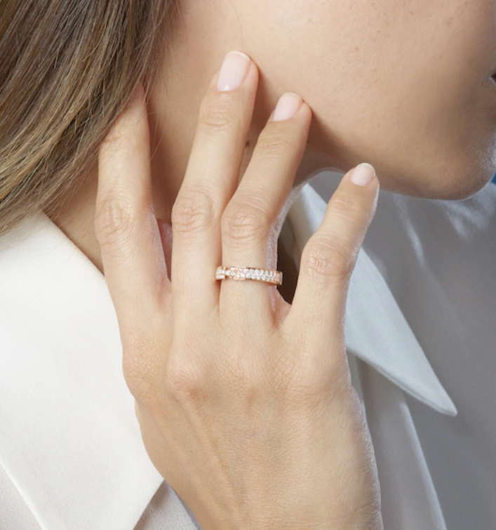 [⭐Novea]ALLIANCE LIENS VIDENCE PAVED DIAMOND 4MM RING
