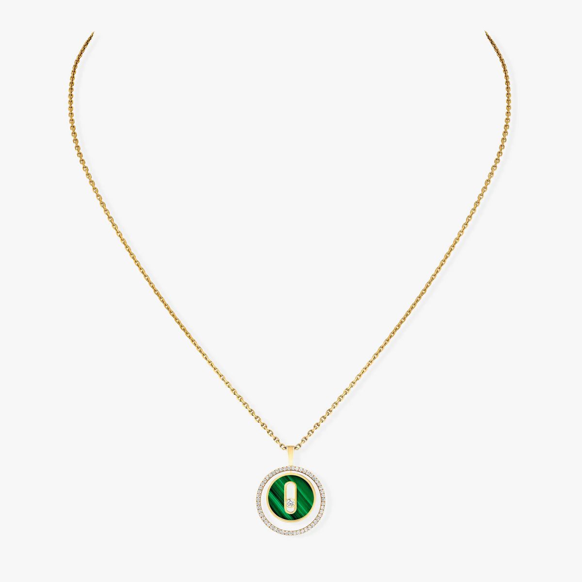 [⭐Novea]Demo MOVE 1 DIAMOND MALACHITE GOLD DIAMOND NECKLACE