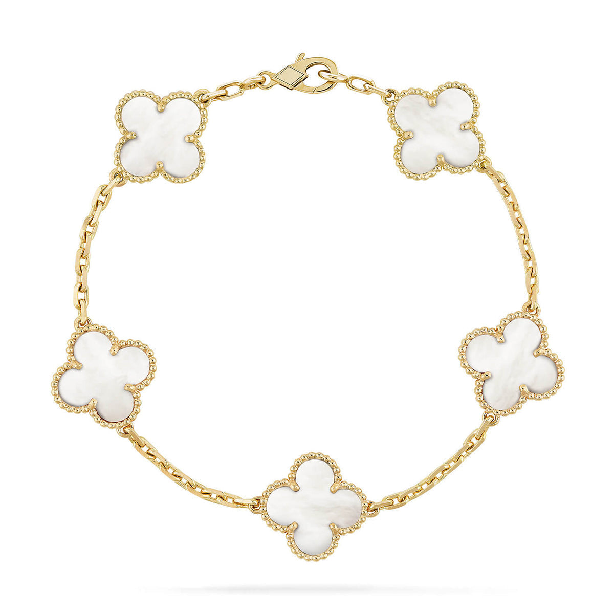 [⭐Novea]CLOVER WHITE PEARL MOP 5 MOTIF BRACELET COLLECTION