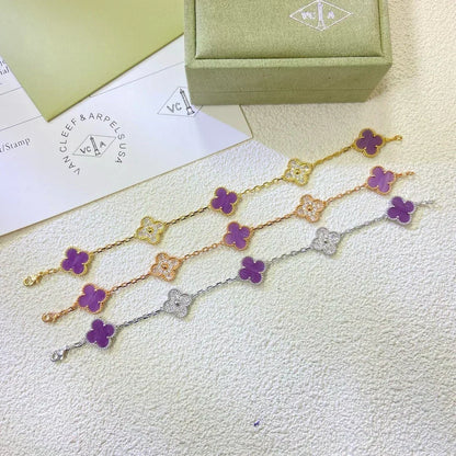 [⭐Novea] CLOVER 5 MOTIF VIOLET BRACELET COLLECTION