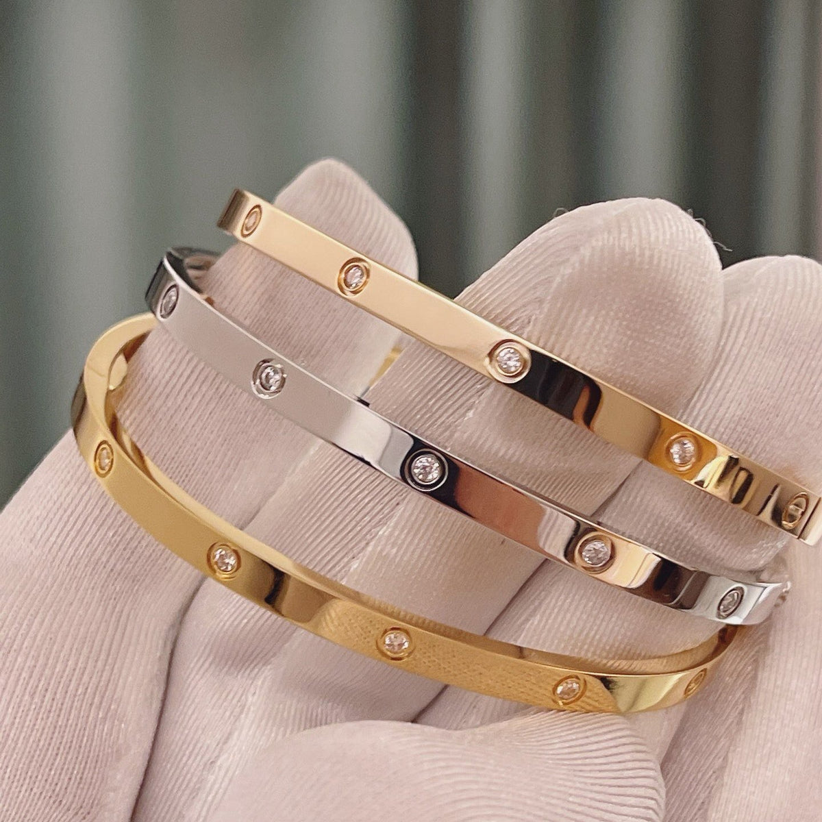 [⭐Novea]LOVE BRACELET 3.65MM 10 DIAMONDS
