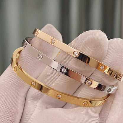 [⭐Novea]LOVE BRACELET 3.65MM 10 DIAMONDS