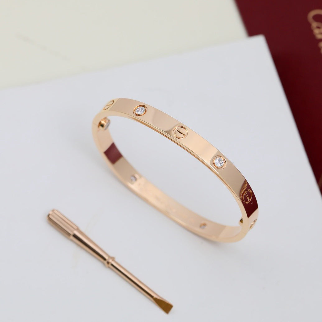 [⭐Novea]LOVE BRACELET 6.1MM 4 DIAMONDS