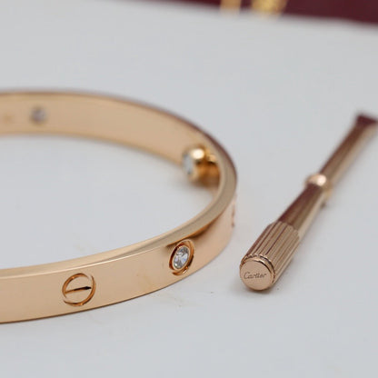 [⭐Novea]LOVE BRACELET 6.1MM 4 DIAMONDS