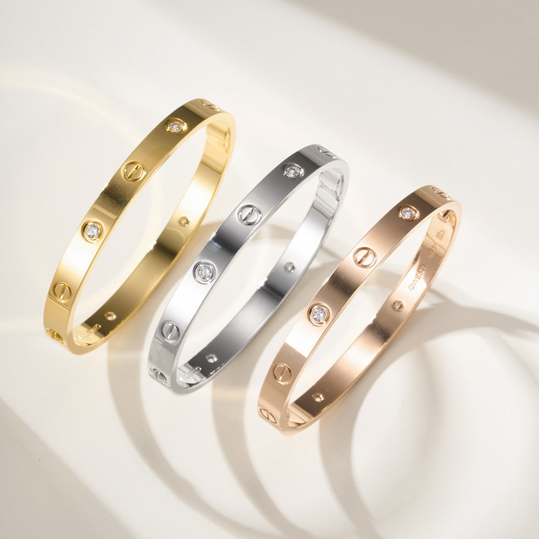 [⭐Novea]LOVE BRACELET 6.1MM 4 DIAMONDS