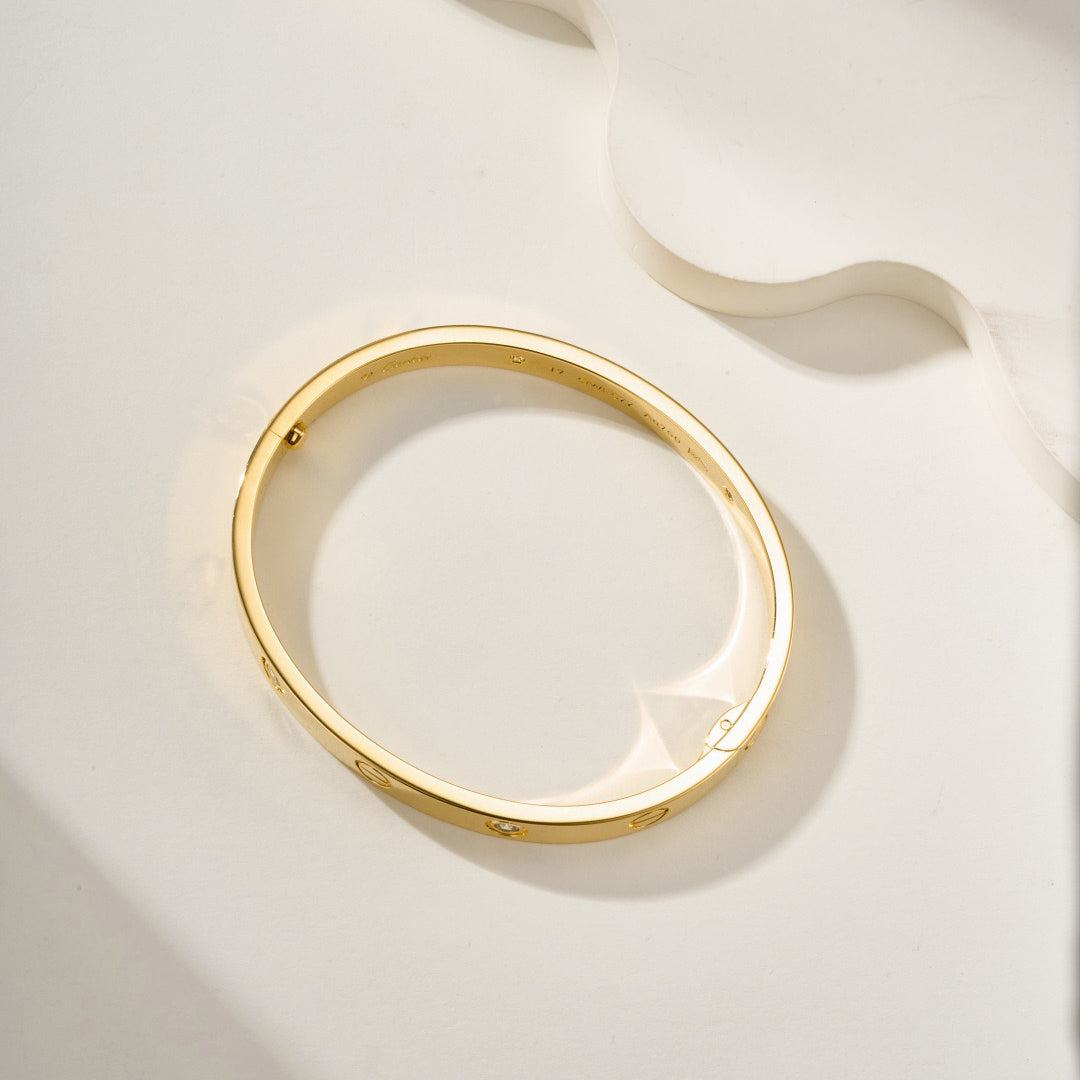[⭐Novea]LOVE BRACELET 6.1MM 4 DIAMONDS