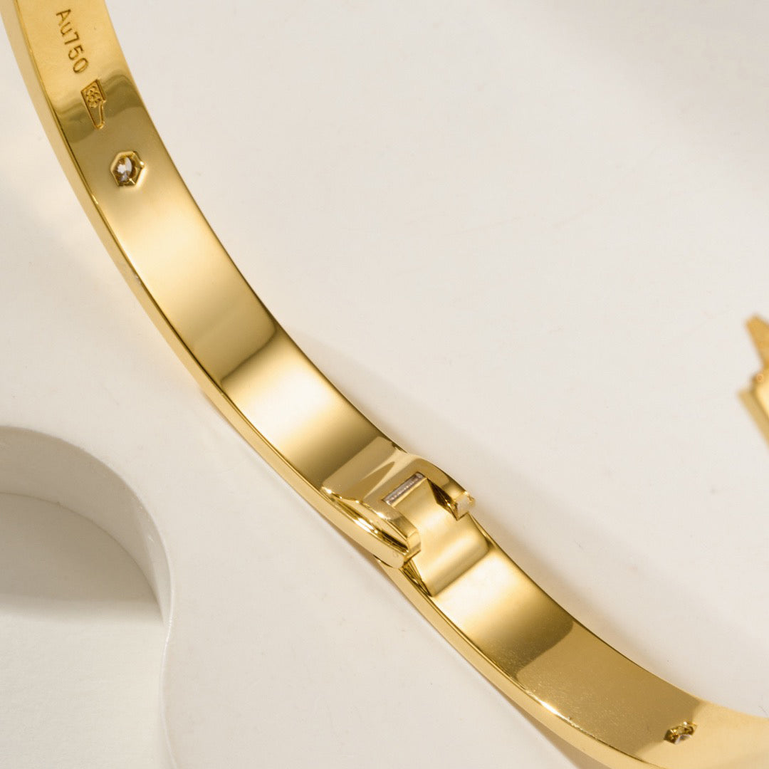 [⭐Novea]LOVE BRACELET 6.1MM 4 DIAMONDS