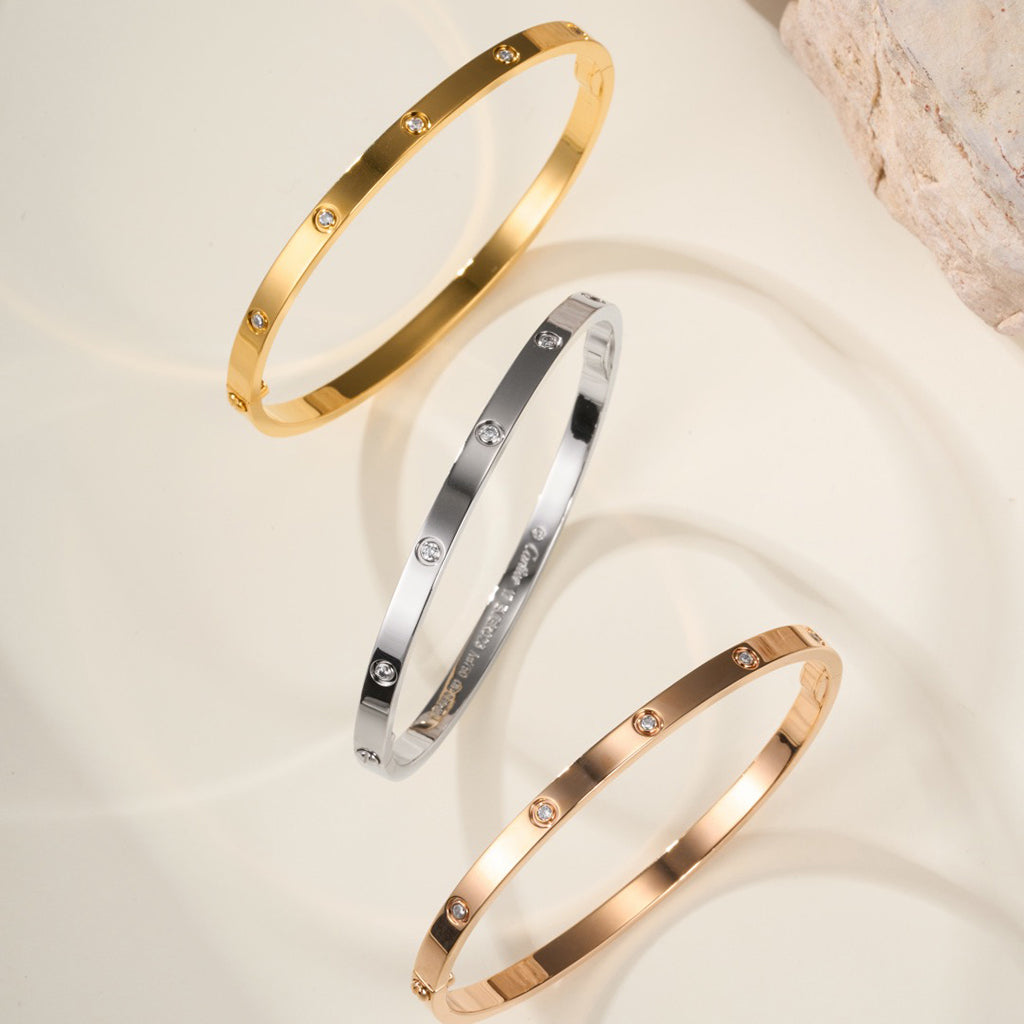 [⭐Novea]LOVE BRACELET 3.65MM 10 DIAMONDS