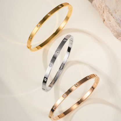 [⭐Novea]LOVE BRACELET 3.65MM 10 DIAMONDS