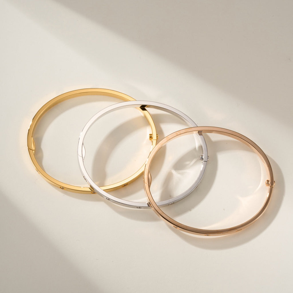 [⭐Novea]LOVE BRACELET 3.65MM 10 DIAMONDS