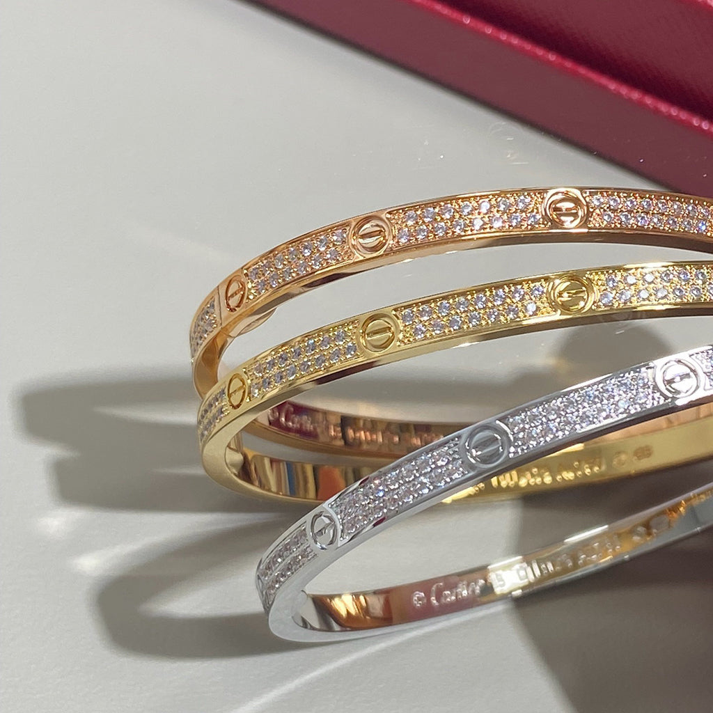 [⭐Novea]LOVE BRACELET 3.65MM DIAMOND-PAVED