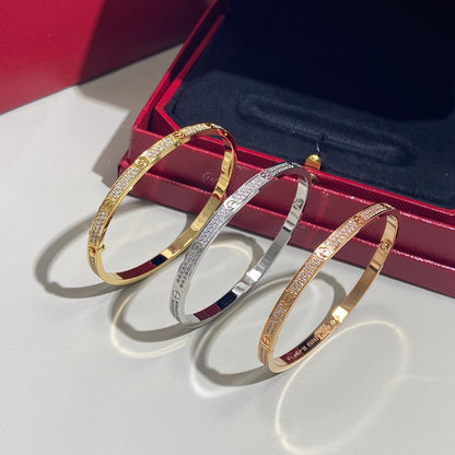 [⭐Novea]LOVE BRACELET 3.65MM DIAMOND-PAVED