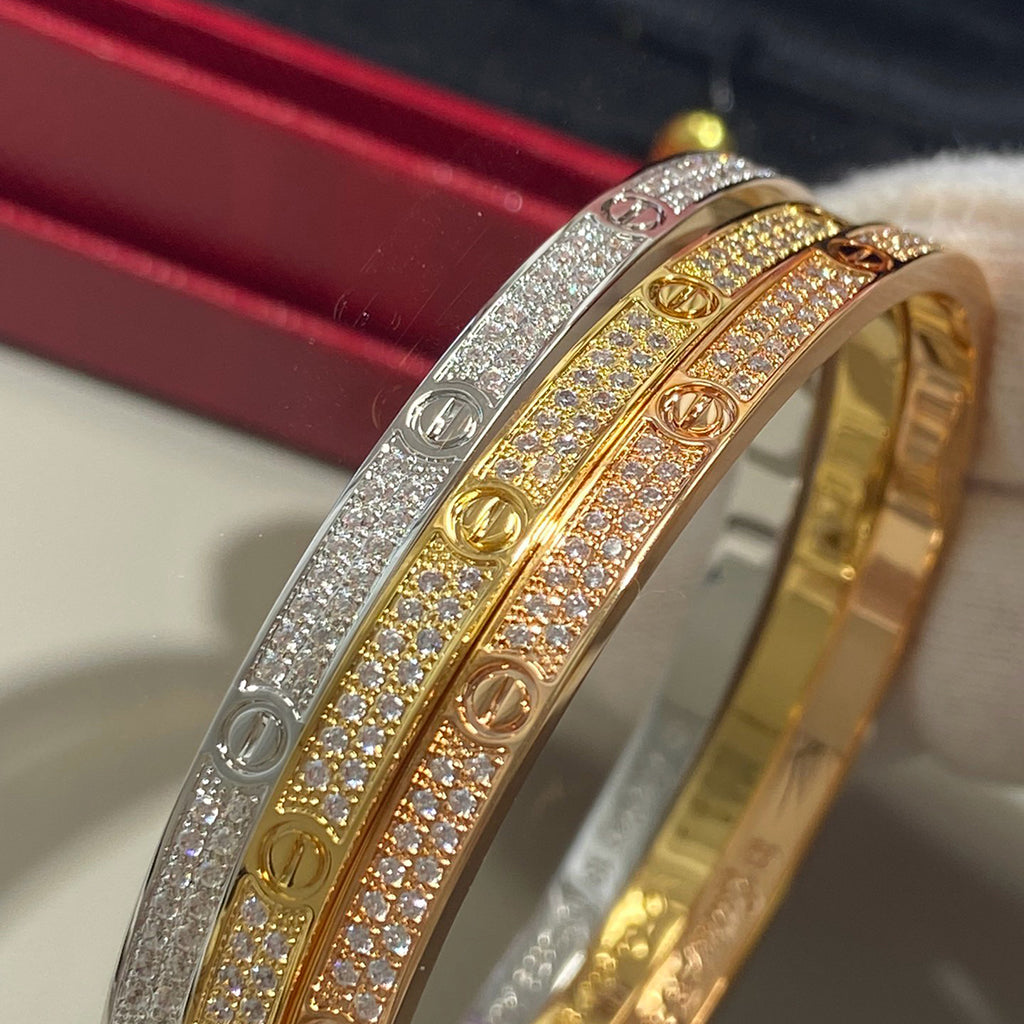 [⭐Novea]LOVE BRACELET 3.65MM DIAMOND-PAVED