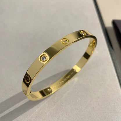 [⭐Novea]LOVE BRACELET 6.1MM 4 DIAMONDS