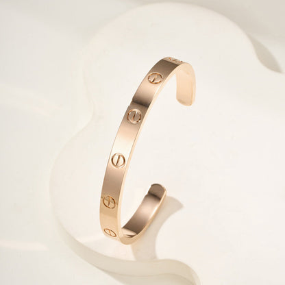 [⭐Novea]LOVE BRACELET 6.1MM OPEN CUFF