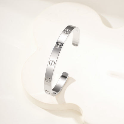 [⭐Novea]LOVE BRACELET 6.1MM OPEN CUFF