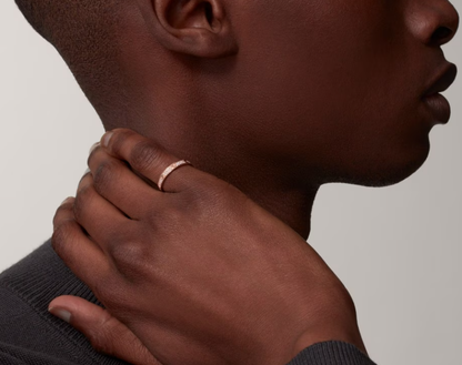 [⭐Novea]LOVE RING 2.6mm-wide full-diamond ring Rose Gold