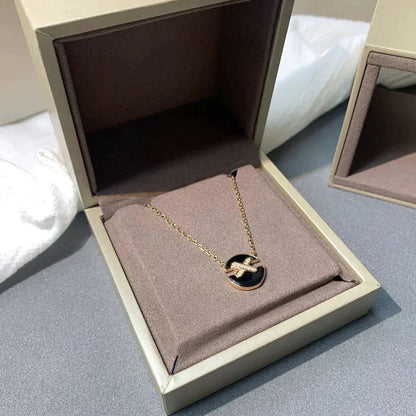 [⭐Novea]JEUX DE ROSE GOLD DIAMOND NECKLACE