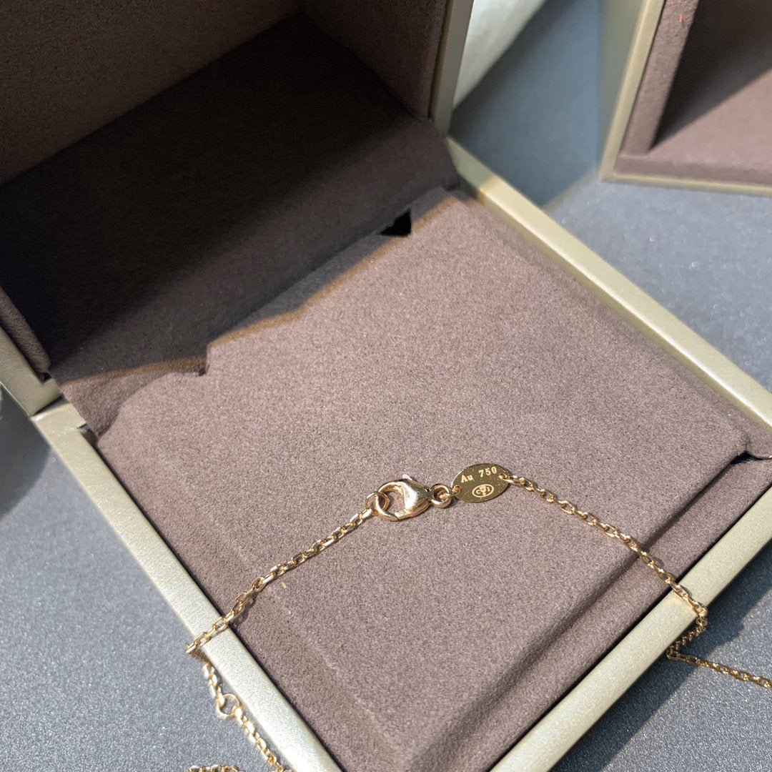 [⭐Novea]JEUX DE PINK GOLD DIAMOND NECKLACE