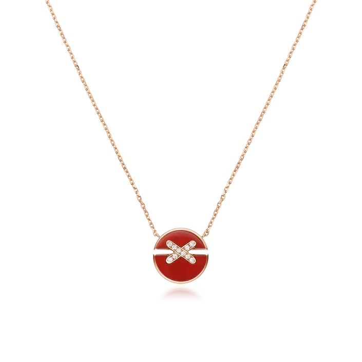 [⭐Novea]JEUX DE ROSE GOLD DIAMOND NECKLACE