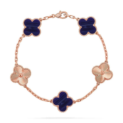 [⭐Novea]CLOVER 5 MOTIF PURPLE STRIPES BRACELET COLLECTION