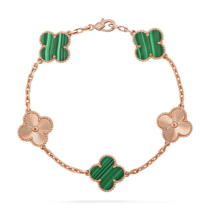 [⭐Novea] CLOVER 5 MOTIF MALACHITE BRACELET COLLECTION