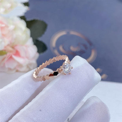 [⭐Novea]BEE LOVE RING PINK GOLD 1 DIAMOND