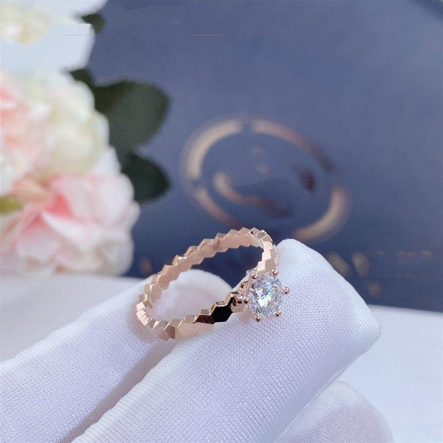 [⭐Novea]BEE LOVE RING PINK GOLD 1 DIAMOND