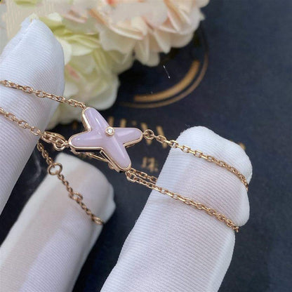 [⭐Novea]JEUX BRACELET PINK MOP PINK GOLD 1 DIAMOND