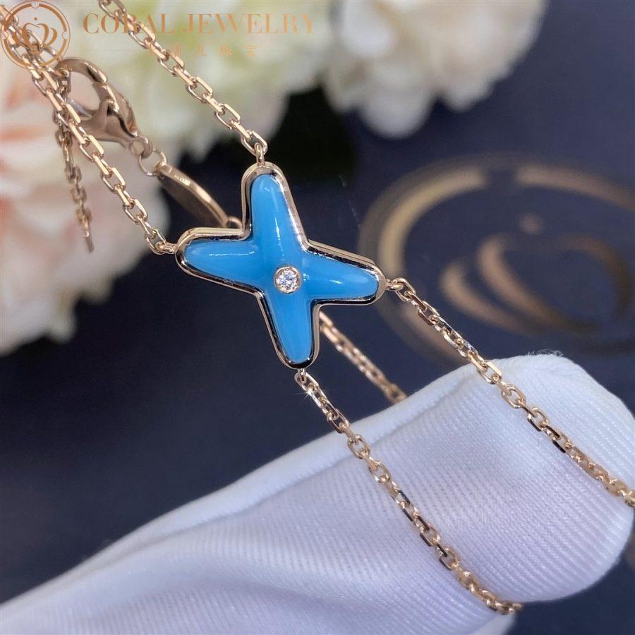 [⭐Novea]JEUX BRACELET TURQUOISE PINK GOLD 1 DIAMOND