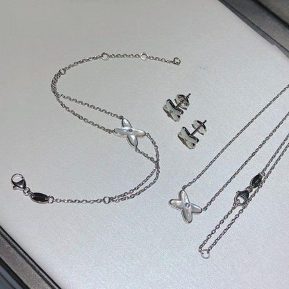 [⭐Novea]JEUX BRACELET WHITE MOP SILVER 1 DIAMOND